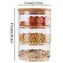 New 1200 Ml 3 Layer Borosilicate Glass Jar Kitchen Food Bulk Container Set For Spices Dried Fruit Storage Can Salad Bowl Box,B168Bamboo Lid New 1200 Ml 3 Layer Borosilicate Glass Jar Kitchen Food Bulk Container Set For Spices Dried Fruit Storage Can Salad Bowl Box,B168Bamboo Lid