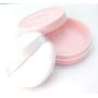 SOPUMPKIN 10ML/0.34oz Empty Loose Powder Container with Sifter and Cotton Sponge Puff Reusable Plastic Loose Powder Compact Makeup case with Screw Lids DIY Powder Case Box Jars Gifts for Girls (Pink)