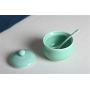 Mini Spice Jars Creative ceramic seasoning jar with spoon spice jar kitchen supplies