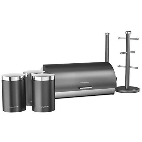 Morphy Richards Accents Storage Set, Stainless Steel, Titanium, 6 Piece