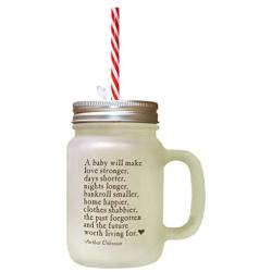 Brown Babe Will Make You Love Stronger Day Night Loner Frosted Glass Mason Jar With Straw
