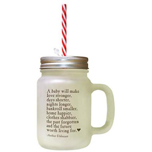 Brown Babe Will Make You Love Stronger Day Night Loner Frosted Glass Mason Jar With Straw
