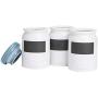 Mind Reader 3CJAR-BLU 3 pc Small Ceramic Lids, Round Canister, Food Storage Jar Container, One Size, Blue 3 Piece Set
