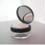 1PC Clear Empty Round Make Up Loose Powder Container Case With Sponge Powder Puff Mirror Black Lid Sifter Compact Glitter Powder Foundation Box Bottle