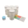 Clear 2 oz Plastic Jars with White Lids (12 pk) with Mini Jar - PET Round Refillable Containers