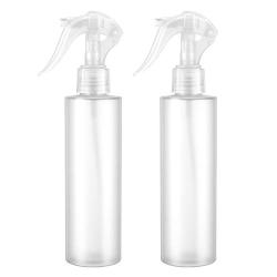 Denkee 2 Pack Spray Bottles, 7oz Empty Plastic Sprayer Bottles，Refillable Spraying Bottle for Hair/Oils/Cleaning Solutions, Fine Mist Bottles Travel Home Office Gardening (White)