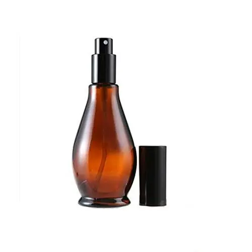 Bouteille en verre en forme de courge 100ml avec bouchon noir - Contenant pour cosmétiques, parfum, maquillage, crème, lotion, baume à lèvres (avec pompe) Bouteille en verre en forme de courge 100ml avec bouchon noir - Contenant pour cosmétiques, parfum, maquillage, crème, lotion, baume à lèvres (avec pompe)