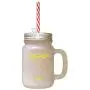 Yellow WorldS Coolest Floridian Aunt FL Frosted Glass Mason Jar With Straw