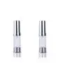 2PCS Leere Refillbare Hochwertige Kunststoff Airless Vakuumpumpe Pressflasche Tragbarer Reise-Aufbewahrungsbehälter für Kosmetikbehälter Jar Holder Vial mit Silberverschluss Für Creme Lotion Emulsion Größe 15ml/0.5oz
