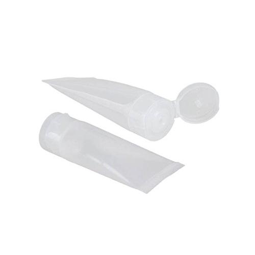 24Pcs 30ml 1oz Empty Translucent Plastic Flip Cap Shampoo Facial Cleanser Makeup Comestic Sample Soft Container Tube Bottle Vial Jar Pot Case