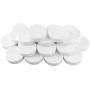 Regular Mouth Plastic Mason Jar Lids, Unlined (24-Pack); Standard Size 70-450 White Plastic Caps for Mason Jars