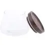 dailymall Food Storage Jar Canister With Walnut Wooden Lid For Tea Coffee Spice - 500ML