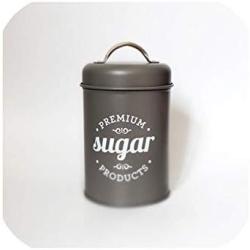 Seal Storage Jar Classical Minimalist Nordic Desktop Storage Bottle Home Organizer Coffee Sugar Tea Container,Grey Sugar