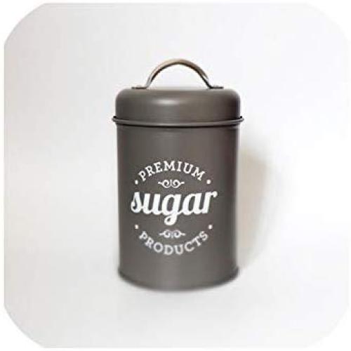 Seal Storage Jar Classical Minimalist Nordic Desktop Storage Bottle Home Organizer Coffee Sugar Tea Container,Grey Sugar