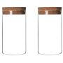 UPKOCH 6PCS Glass Canister Clear Food Storage jar for Tea Coffee Spice Candy