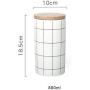 Ceramics Storage Jars Bottle Sealed Cans Tea Boxes Nordic Style Storage Containers with Lid Tank for Spices Kitchen Accessories,L