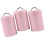 Serenable Food Storage Jar Set (3-Pack), Food Storage Jar with Airtight Seal Natural Bamboo Lid - Galvanized Iron Food Storage Canister for Tea, Coffee, Spice