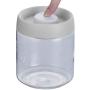 RhinoGlass Press vacuum-seal kitchen storage jar set, integrated vacuum pump lid, 2-jar set, airtight, heavy-duty borosilicate containers, BPA-free, ideal for coffee beans, food, snacks, fresh herbs