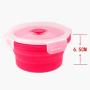Yudesun Silicone Folding Food Storage Containers - Square Storage Jars with Lids Microwave Freezer Box Reusable Seal Airtight Plastic Tubs Fruit Picnic Lunches Meal Prep