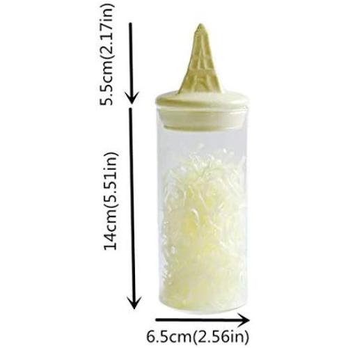Bulk Food Cans Glass Spice Jars Storage Container Tank With Bone China Lid Preservation Kitchen Organizer Individuality YellowTower
