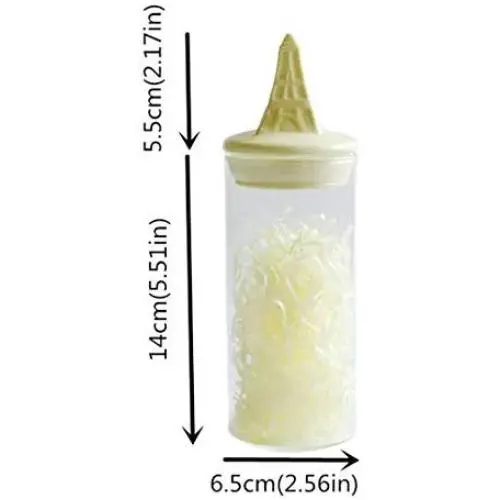 Großpack-Dosen, Glas Gewürzbehälter Lagerbehälter mit Knochenporzellan Deckel, Küchenorganizer, Individualität, YellowTower