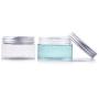 2PCS 100ml 3.4oz Empty Refillable Plastic Clear Wide Mouthed Bottle Box With Liner and Screw Aluminium Cap Cosmetic Cream Makeup Facial Jar Pot Container