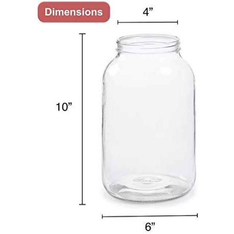 2 Pack - 1 Gallon Glass Jar w/Plastic Airtight Lid, Muslin Cloth, Rubber  Band - Made in USA, Wide Mouth Easy to Clean - BPA Free - Kombucha, Kefir,  Canning, Sun Tea, Fermentation, Food Storage