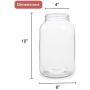 2 Pack - 1 Gallon Glass Jar w/Plastic Airtight Lid, Muslin Cloth, Rubber Band - Made in USA, Wide Mouth Easy to Clean - BPA Free - Kombucha, Kefir, Canning, Sun Tea, Fermentation, Food Storage