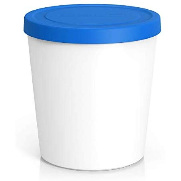 SUMO Ice Cream Containers for Homemade Ice Cream - 2 Ice Cream Containers,  1 Quart Per Container, Blue