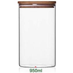 | Storage Bottles & Jars | Food Storage Bottles Glass Jar Sealed Cans with Bamboo Cover Large Capacity Tampion Cereals Glass Bottle Tea Box R0033 | by HUDITOOLS | 1 PCs