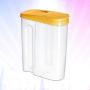 UPKOCH Airtight Food Storage Container Sealed Grain Canister Can Box Cereal Crisper Jar Pot for Dry Food Oatmeal Coffee Mung Bean Pet Food (1.8L Yellow)