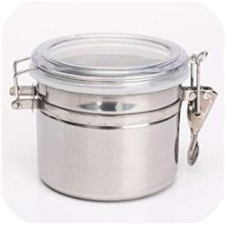 Stainless Steel Airtight Sealed Canister Storage Can Sugar Coffee Tea Tin Candy Sealed Cans Box Holder Bottles Jars 5Inch,S 4Inch