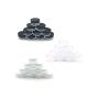 100pcs 2g/3g/5g/10g/15g/20g Empty Plastic Cosmetic Makeup Jar Pots Transparent Sample Bottles Eyeshadow Cream Lip Balm Container,White,20g