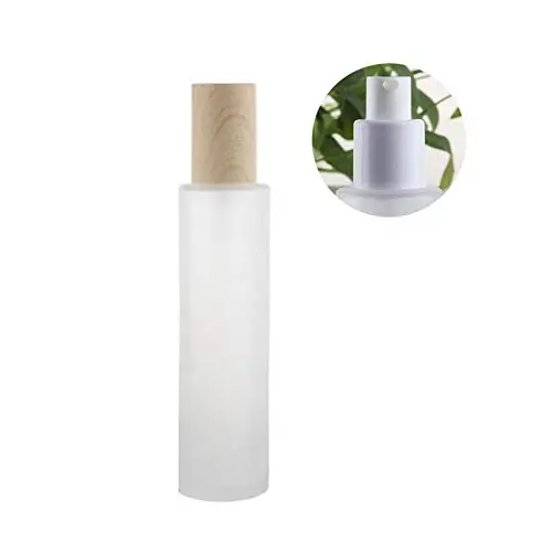 1 Stück 120 ml 4 oz Leerer Frost-Glas-Lotionbehälter mit weißer Pumpenkappe und Verschluss – Emulsion, Shampoon, Spülung Lagerbehälter, tragbar, wiederbefüllbar, Kosmetikbehälter für Reisen und den täglichen Gebrauch.