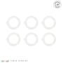 Bormioli Rocco Jar Replacement Gaskets (Set of 6): 3.5’’ Diameter Fido Jar Compatible, Food Grade Rubber, Leakproof Sealing Rings for Standard Sized Mouth Canning and Storage Containers