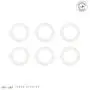 Bormioli Rocco Jar Replacement Gaskets (Set of 6): 3.5’’ Diameter Fido Jar Compatible, Food Grade Rubber, Leakproof Sealing Rings for Standard Sized Mouth Canning and Storage Containers
