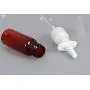 12 Stück (30 ml/1 oz) Amberrunde Leere Kunststoff Nasensprayflaschen mit Drucksprühkopf, wiederbefüllbar, tragbar, feiner Zerstäuber, Behälter, Topf, Reise-Sub-Bottling für Kolloid Silber Salzhaltige Lösungen