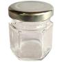 Bulk 24Pcs 1.5OZ 45Ml Mini Hexagon Glass Jars With Gold/Silver/Black Lids For Jam Honey Candies Spice Hexgon Gold lids