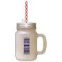 Navy You Peanut Butter Twinkle In Eye Shake Bake Frosted Glass Mason Jar With Straw