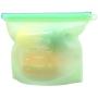 New Product Reusable Silicone Vacuum Seal Food Fresh Bag Fruit Meat Milk Storage Containers Refrigerator Bag Ziplock Kitchen Organizer (Green)