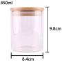 HIZLJJ 3 Piece Glass Airtight Jars Storage Canister Container Set with Bamboo Lid for Kitchen, Bathroom