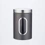 Coffee Beans Sealed Cans Creative Kitchen Supplies Stainless Steel Sealed Cans Miscellaneous Grains Coffee Tea Storage Seasoning Tank With Lid (gray) Kitchen Storage (Color : Gray, Size : 1.5L)