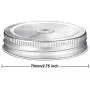 Mudder 14 Packs Stainless Steel Regular Mouth Mason Silver Jar Lids with Straw Hole Compatible with Mason Jar