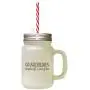 Black Grandchildren Complete LifeS Circle #1 Frosted Glass Mason Jar With Straw Black Grandchildren Complete LifeS Circle #1 Frosted Glass Mason Jar With Straw