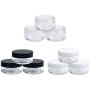 XTKID 10Pcs Small Empty Cosmetic Cosmetic Jar Refillable Bottles Plastic Eyeshadow Makeup Face Cream Jar Pot Container (Color : Clear Cap, Size : 2g)