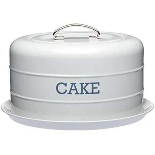 Kitchen Craft Living Nostalgia Airtight Cake Storage Tin/Cake Dome, 28.5 x 18 cm - French Grey Kitchen Craft Living Nostalgia Airtight Cake Storage Tin/Cake Dome, 28.5 x 18 cm - French Grey
