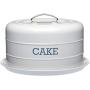 Kitchen Craft Living Nostalgia Airtight Cake Storage Tin/Cake Dome, 28.5 x 18 cm - French Grey