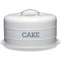 Kitchen Craft Living Nostalgia Airtight Cake Storage Tin/Cake Dome, 28.5 x 18 cm - French Grey