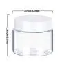 6er Pack 1 oz Kunststoffbehälter,runde transparente, dicht schließende Behälter mit weißen Deckeln für Reise- und Aufbewahrungszwecke – Make-up, Lidschatten, Nagellack, Puder, Farbe, Schmuck (1 oz)