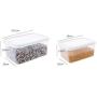 Cereal Container Storage Set - 100% Airtight Food Storage Containers, Transparent Food Grain Seal Storage Cans Jar, Dry Food Container,2 pieces